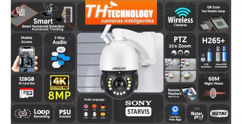 Câmera de Segurança Externa  Ip Wi-fi Poe 4k
