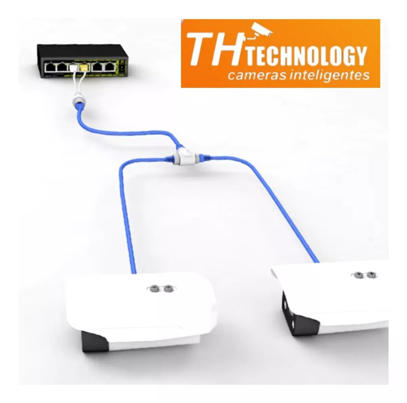 Splitter 2em 1 Para Câmeras De Segurança Extender Poedados